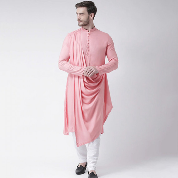 http://13.235.91.190/products/men-pink-solid-straight-kurta-with-attached-drape