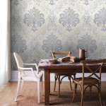 Grey Ethnic Motifs Self-Adhesive Waterproof Wallpaper