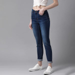 Women Blue Skinny Fit High-Rise Clean Look Stretchable Jeans