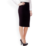 Black Pencil Skirt With Back Slit