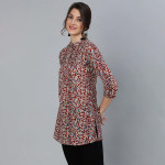 Women's Maroon & Cream-Coloured Printed Tunic