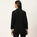 Women Black Solid Shrug