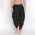 Men Black Solid Dhoti Pants