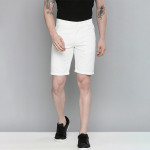 Men White Slim Fit Chino Shorts