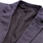 Men Purple Solid Single-Breasted Blazer