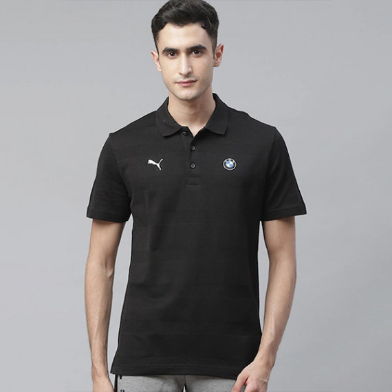 http://13.235.91.190/products/men-black-bmw-striped-polo-collar-pure-cotton-motorsports-t-shirt