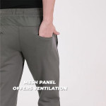 Men Grey Regular Fit Solid Track pants