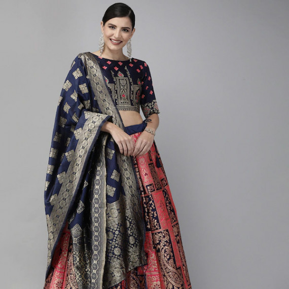 http://13.235.91.190/products/pink-navy-blue-woven-design-semi-stitched-lehenga-unstitched-blouse-with-dupatta