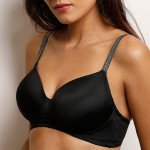 Black Solid Non-Wired Lightly Padded T-shirt Bra