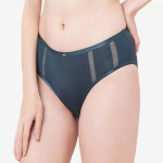 "Women Blue High Waist Full Coverage Brief "