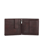 Men Brown Leather Two Fold Wallet